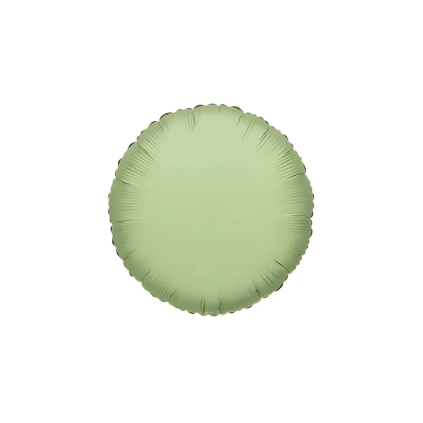 Palloncino Tondo Verde Oliva standard shape 18" (45cm) in mylar, 1pz.
