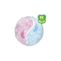 Palloncino Baby Shower Bimbo o Bimba? standard shape 18" (45cm) in mylar, 1pz.
