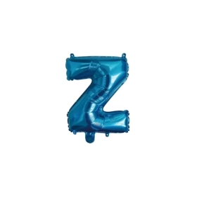 Palloncino Lettera Z Blu mini shape 14" (35cm) in mylar, 1pz.