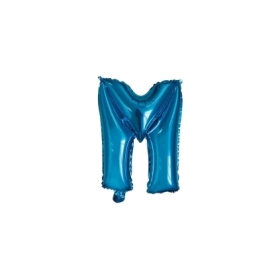 Palloncino Lettera M Blu mini shape 14" (35cm) in mylar, 1pz.