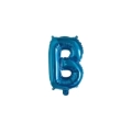 Palloncino Lettera B Blu mini shape 14" (35cm) in mylar, 1pz.