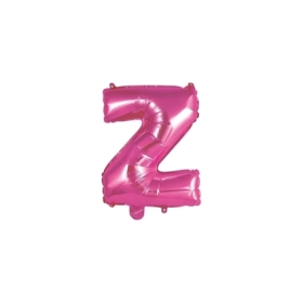 Palloncino Lettera Z fucsia mini shape 14" (35cm) in mylar, 1pz.