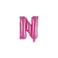 Palloncino Lettera N fucsia mini shape 14" (35cm) in mylar, 1pz.