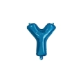 Palloncino Lettera Y Blu mini shape 14" (35cm) in mylar, 1pz.