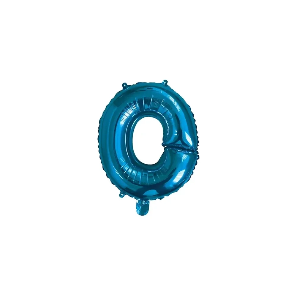 Palloncino Lettera O Blu mini shape 14" (35cm) in mylar, 1pz.