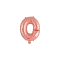 Palloncino Lettera O Rosa Gold mini shape 14" (35cm) in mylar, 1pz.