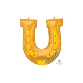 Palloncino Good Luck Ferro di Cavallo super shape 28" (71cm) in mylar, 1pz.