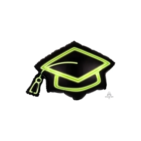 Palloncino Tocco Accademico Neon super shape 31" (78cm) in mylar, 1pz.