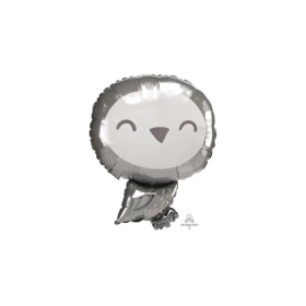 Palloncino Gufo standard shape 19" (48cm) in mylar, 1pz.