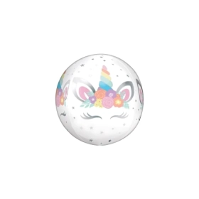 Palloncino sferico Unicorno Party orbz 16" (40cm) in mylar, 1pz.