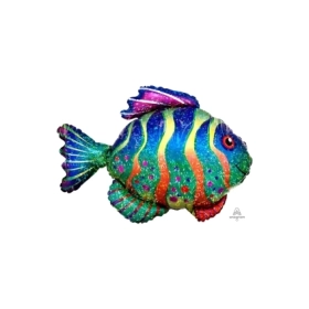 Palloncino Pesce Multicolor super shape 33" (83cm) in mylar, 1pz.
