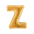 Palloncino Lettera Z Oro super shape 40" (101cm) in mylar, 1pz.