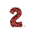 Palloncino numero 2 Rosso Topolino - Mickey Forever super shape 26" (66cm) in mylar, 1pz.