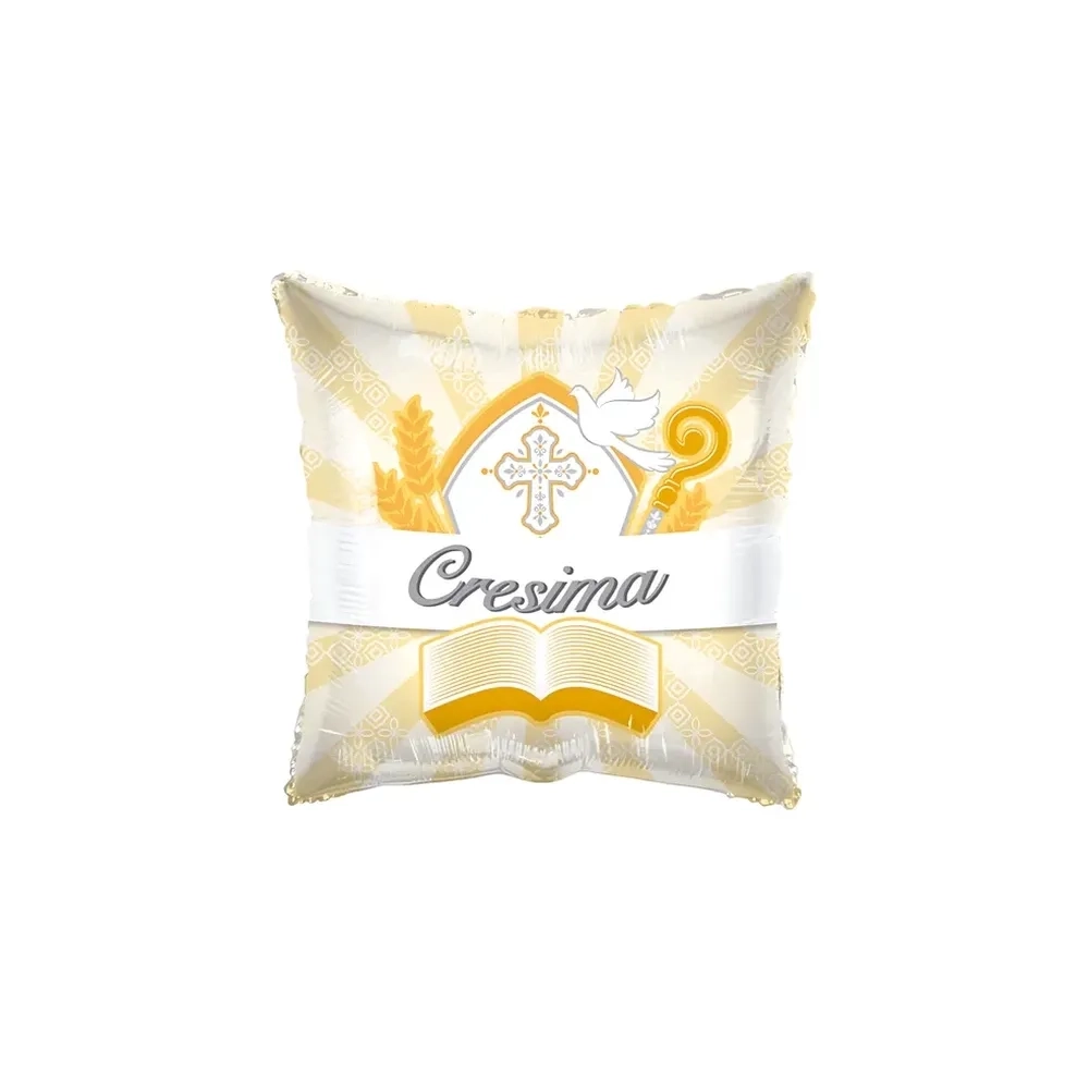 Palloncino quadrato La mia Cresima standard shape 18" (45cm) in mylar, 1pz.