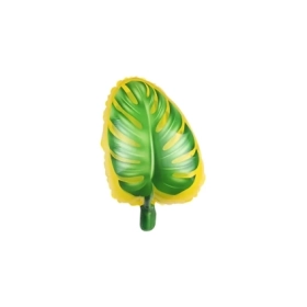 Palloncino Foglia verde e gialla standard shape 18" (45cm) in mylar, 1pz.