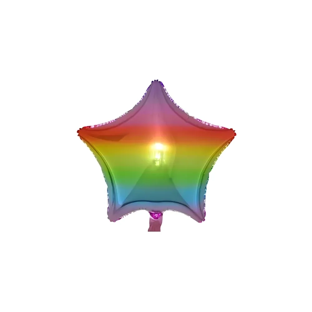 Palloncino Stella Arcobaleno standard shape 19" (48cm) in mylar, 1pz.