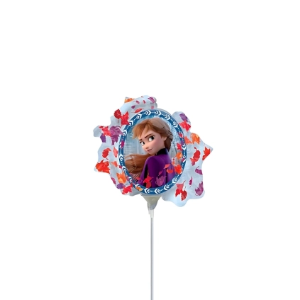 Palloncini Specchio Frozen2 Anna e Elsa mini shape 9" (22cm) in mylar, 5pz.