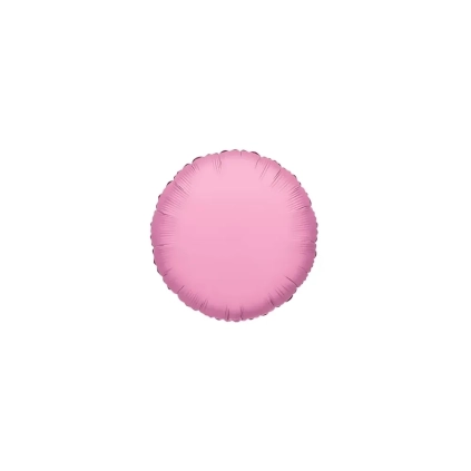 Palloncini Tondo Rosa Baby mini shape 9" (22cm) in mylar, 5pz.