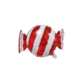 Palloncino Caramella a strisce Rosse super shape 25" (63cm) in mylar, 1pz.