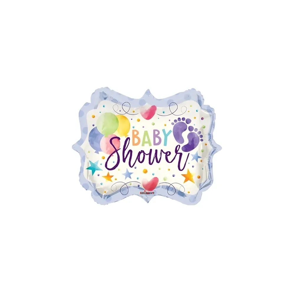 Palloncino Baby Shower to standard shape 18" (45cm) in mylar, 1pz.