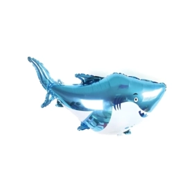 Palloncino Squalo Celeste super shape 38" (96cm) in mylar, 1pz.