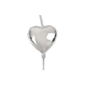 Palloncini Deco Link Cuore Argento mini shape 9" (22cm) in mylar, 10pz.