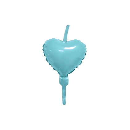 Palloncini Deco Link Cuore Celeste mini shape 9" (22cm) in mylar, 10pz.