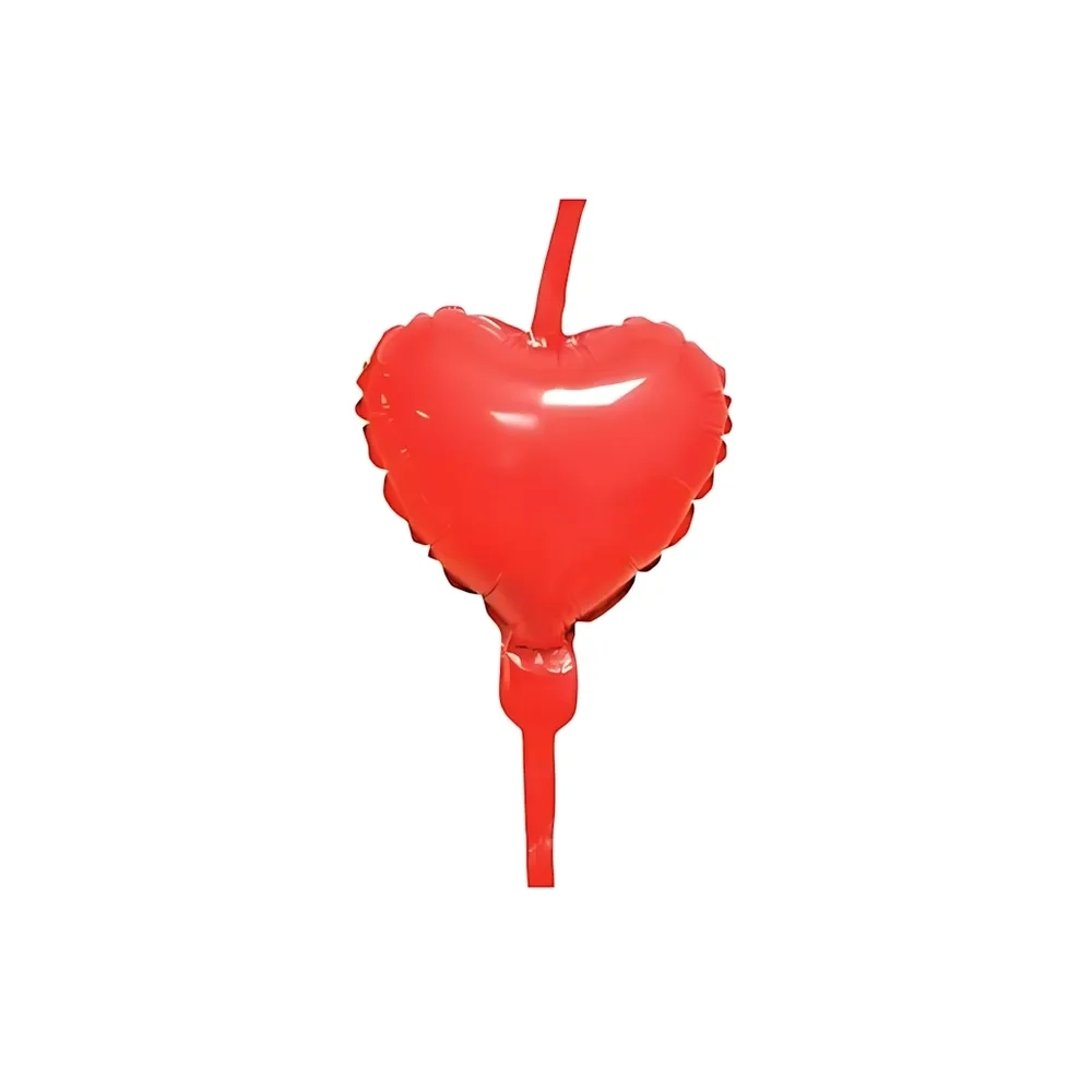 Palloncini Deco Link Cuore Rosso mini shape 9" (22cm) in mylar, 10pz.