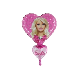 Palloncino cuore Barbie super shape 36" (91cm) in mylar, 1pz.