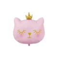 Palloncino Gatta Rosa con Corona SuperShape super shape 29" (73cm) in mylar, 1pz.