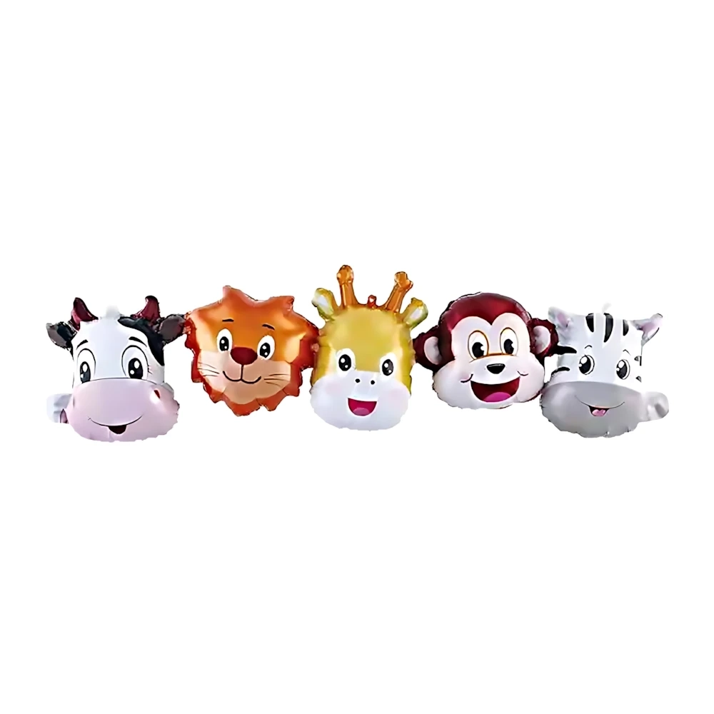 Palloncino Festone Animali con cannuccia nastrini mega shape 42" (106cm) in mylar, 1pz.