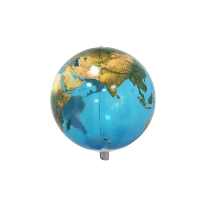 Palloncino Mappamondo Sfera standard shape 22" (55cm) in mylar, 1pz.