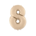 Palloncino numero 8 Crema super shape 40" (101cm) in mylar, 1pz.