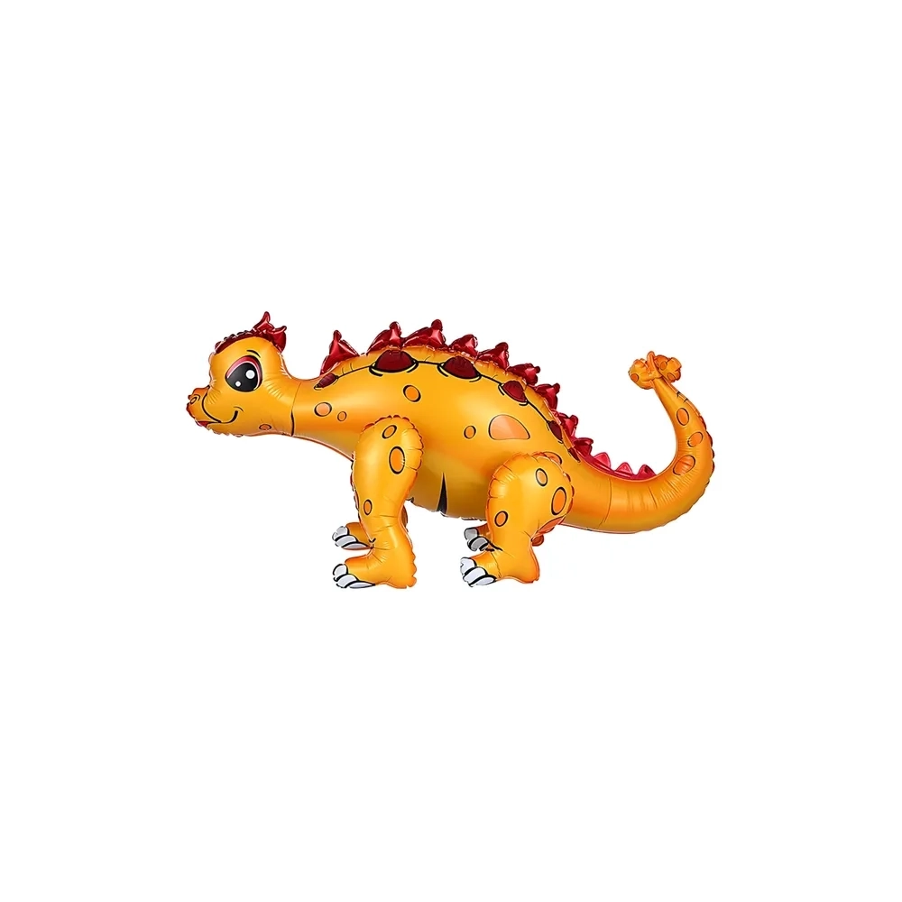 Palloncino 4D Dinosauro Stegosauroe giallo super shape 29" (73cm) in mylar, 1pz.