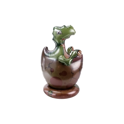 Palloncino 4D Piccolo T-Rex con Uovo super shape 29" (73cm) in mylar, 1pz.