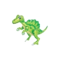 Palloncino 4D Stegosauro Verde super shape 29" (73cm) in mylar, 1pz.