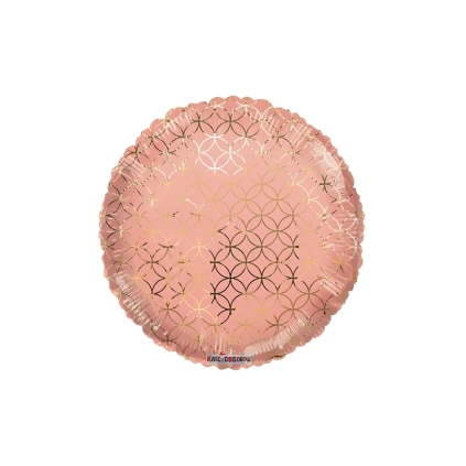 Palloncino tondo con disegno Geometrico Nero super shape 26" (66cm) in mylar, 1pz.