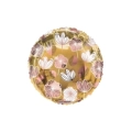 Palloncino Floreale Oro tondo super shape 26" (66cm) in mylar, 1pz.