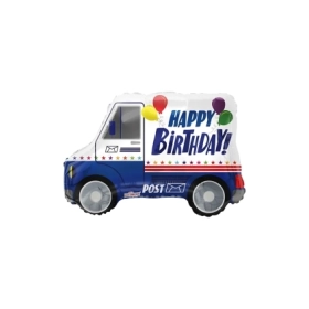 Palloncino Happy Birthday Il Postino super shape 26" (66cm) in mylar, 1pz.
