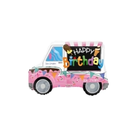 Palloncino Happy Birthday Il Gelataio super shape 26" (66cm) in mylar, 1pz.