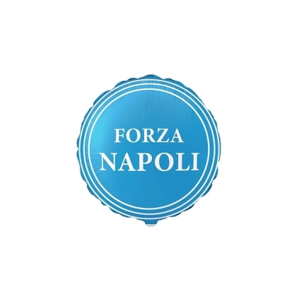 Palloncino Forza Napoli Tondo standard shape 18" (45cm) in mylar, 1pz.