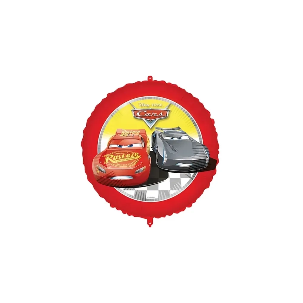 Palloncino Cars con pesetto e nastrino standard shape 18" (45cm) in mylar, 1pz.