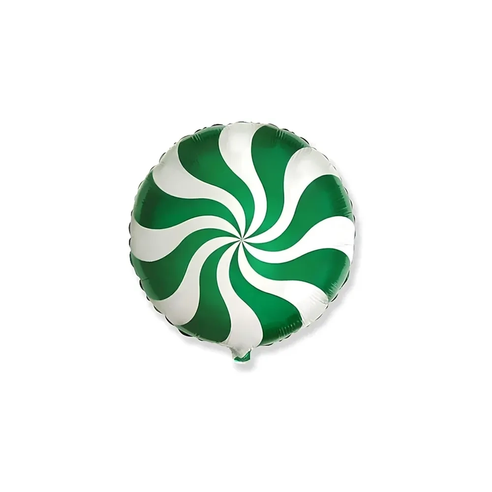 Palloncino Caramella Verde Tondo standard shape 18" (45cm) in mylar, 1pz.
