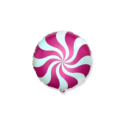 Palloncino Caramella Fucsia Tondo standard shape 18" (45cm) in mylar, 1pz.
