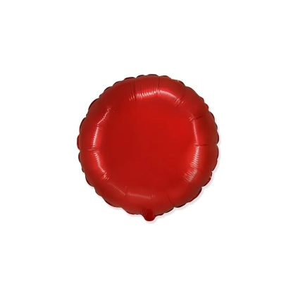 Palloncino Tondo Rosso standard shape 18" (45cm) in mylar, 1pz.