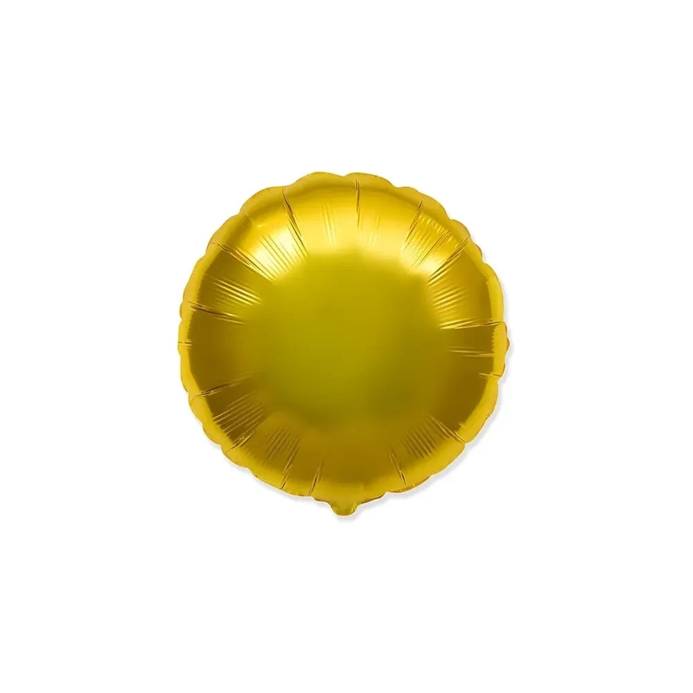 Palloncino Tondo Oro standard shape 18" (45cm) in mylar, 1pz.
