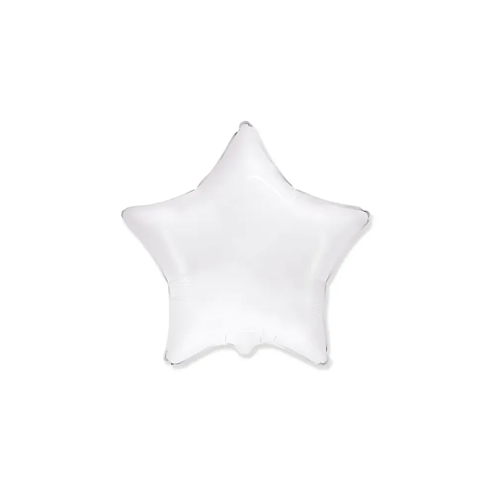 Palloncino Stella Bianco standard shape 18" (45cm) in mylar, 1pz.