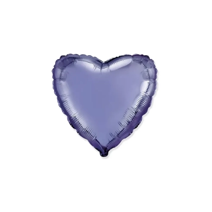 Palloncino Cuore Lilla standard shape 18" (45cm) in mylar, 1pz.