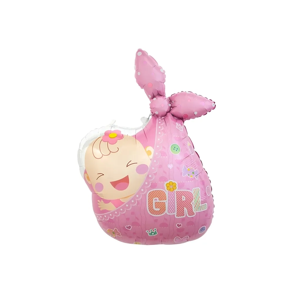 Palloncino Nascita Bimba super shape 34" (86cm) in mylar, 1pz.