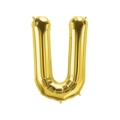 Palloncino Lettera U Oro super shape 40" (101cm) in mylar, 1pz.